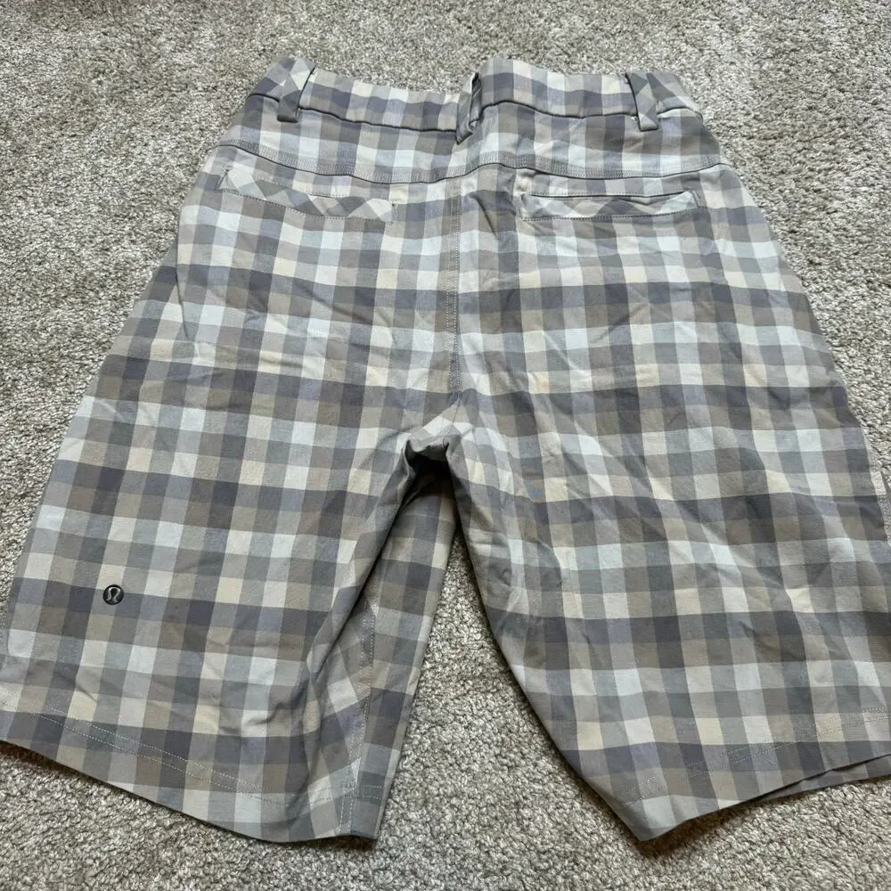Mens Lululemon Plaid Shorts Size 32 - Picture 2 of 3